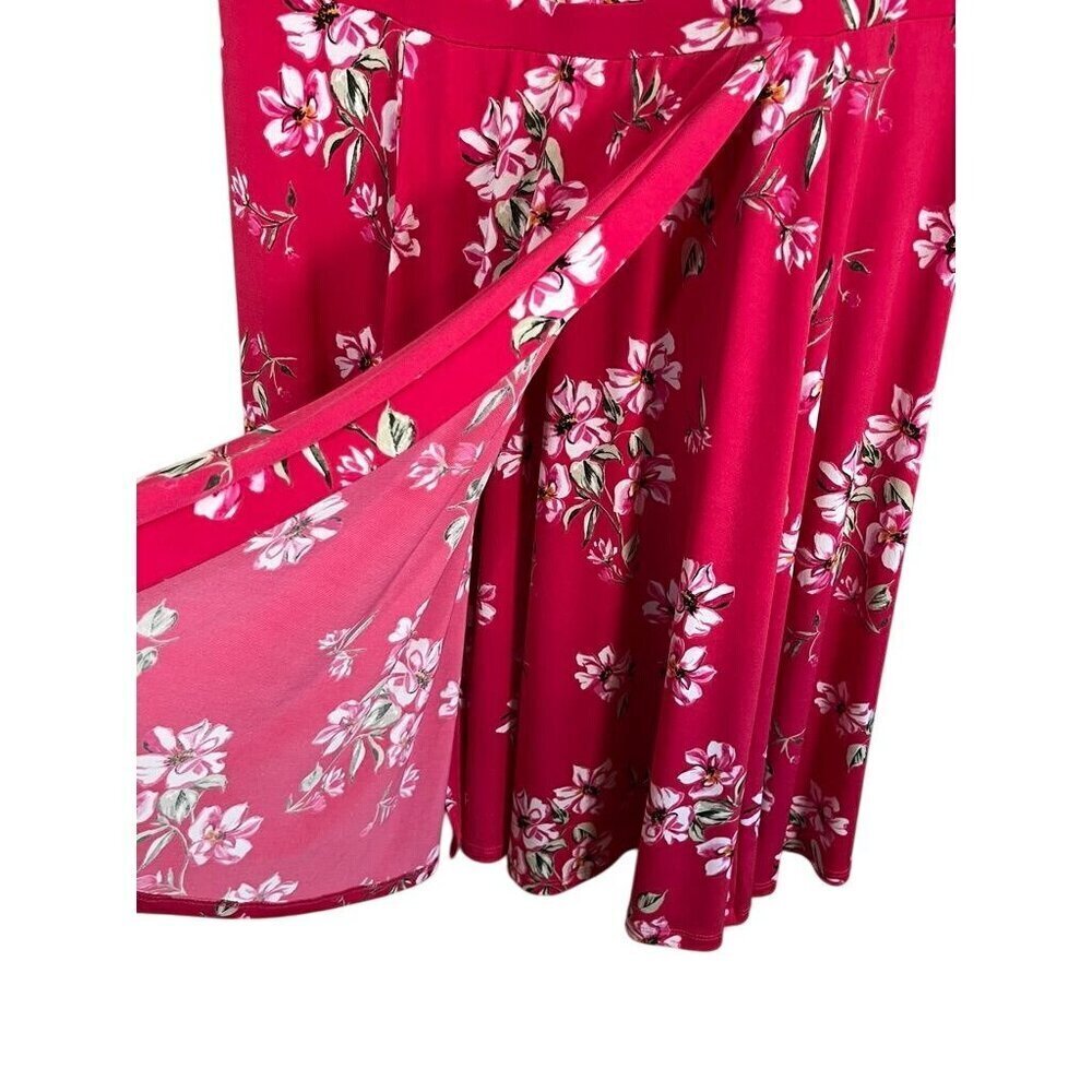 Torrid Dress 1X Pink Floral Midi Feminine Retro Western Boho Classic Tropical - Picture 8 of 14